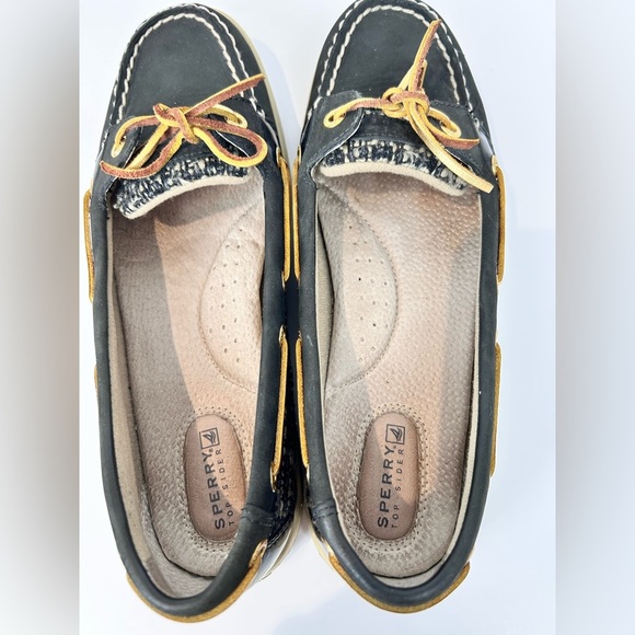 Sperry Black Flats Moccasin-Style Leather Loafers - Picture 6 of 9